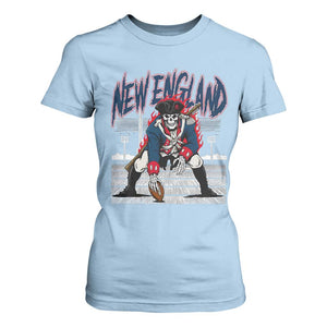 Gothic Skeleton T Shirt For Women NE Football Lover Gift TS12 Light Blue Print Your Wear
