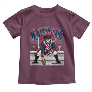 Gothic Skeleton Toddler T Shirt NE Football Lover Gift TS12 Maroon Print Your Wear