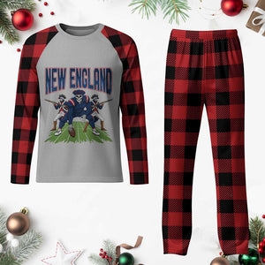 NE Gothic Skeleton Plaid Pajama Set Football Lover Gift TS12 Buffalo Plaid Print Your Wear