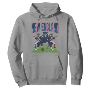 NE Gothic Skeleton Hoodie Football Lover Gift TS12 Sport Gray Print Your Wear