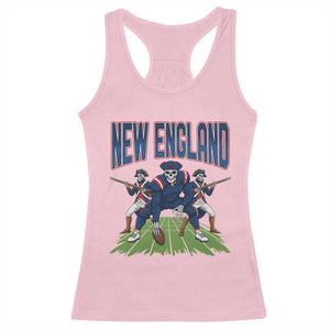NE Gothic Skeleton Racerback Tank Top Football Lover Gift TS12 Light Pink Print Your Wear