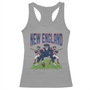 NE Gothic Skeleton Racerback Tank Top Football Lover Gift TS12 Sport Gray Print Your Wear