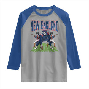 NE Gothic Skeleton Raglan Shirt Football Lover Gift TS12 Sport Gray Royal Print Your Wear