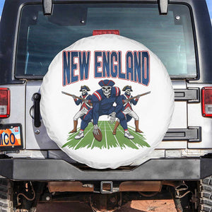 NE Gothic Skeleton Spare Tire Cover Football Lover Gift TS12 No hole White Print Your Wear