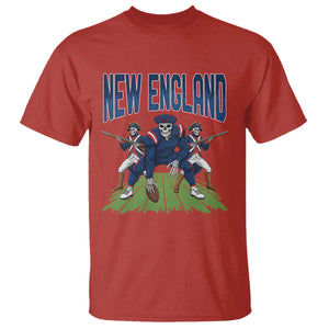 NE Gothic Skeleton T Shirt Football Lover Gift TS12 Red Print Your Wear