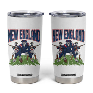 NE Gothic Skeleton Tumbler Cup Football Lover Gift TS12 White Print Your Wear