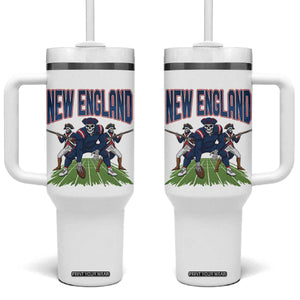 NE Gothic Skeleton Tumbler With Handle Football Lover Gift TS12 One Size: 40 oz White Print Your Wear