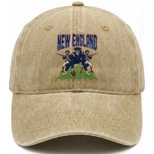 NE Gothic Skeleton Washed Cotton Baseball Cap Football Lover Gift TS12 Print Your Wear