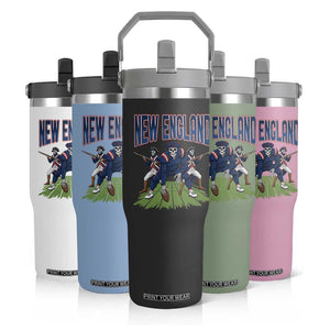 NE Gothic Skeleton Flip Straw Tumbler Football Lover Gift TS12 Print Your Wear