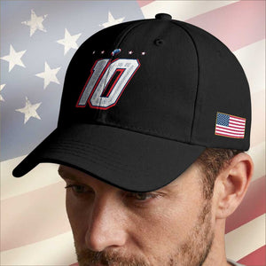 Football Quarterback Number 10 Baseball Cap Sport Lover Gift For NEF TS12 Print Your Wear