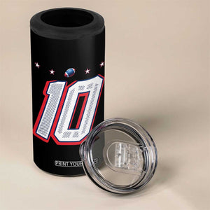 Football Quarterback Number 10 4 in 1 Can Cooler Tumbler Sport Lover Gift For NEF TS12 Print Your Wear