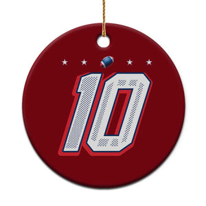 Football Quarterback Number 10 Ceramic Ornament Sport Lover Gift For NEF TS12 1pc Red Print Your Wear