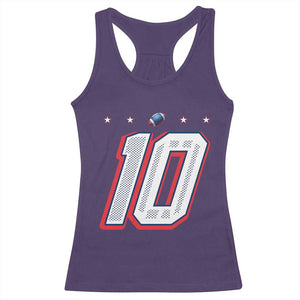 Football Quarterback Number 10 Racerback Tank Top Sport Lover Gift For NEF TS12 Purple Print Your Wear