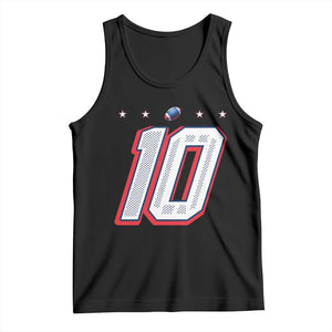Football Quarterback Number 10 Tank Top Sport Lover Gift For NEF TS12 Black Print Your Wear