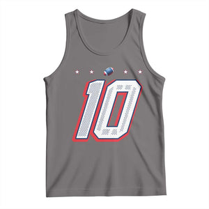 Football Quarterback Number 10 Tank Top Sport Lover Gift For NEF TS12 Deep Heather Print Your Wear