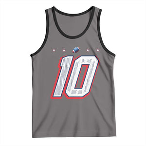 Football Quarterback Number 10 Tank Top Sport Lover Gift For NEF TS12 Deep Heather Black Print Your Wear