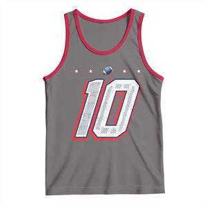 Football Quarterback Number 10 Tank Top Sport Lover Gift For NEF TS12 Deep Heather Red Print Your Wear