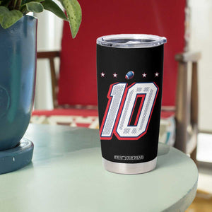 Football Quarterback Number 10 Tumbler Cup Sport Lover Gift For NEF TS12 Print Your Wear