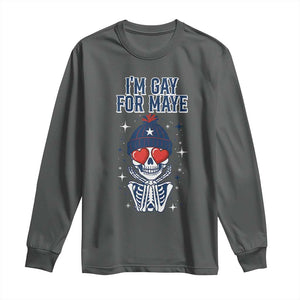 I Am Gay For Maye Long Sleeve Shirt Funny QB Football Fan Gift TS12 Dark Heather Print Your Wear