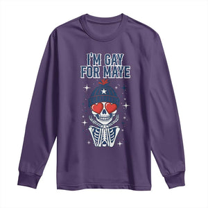 I Am Gay For Maye Long Sleeve Shirt Funny QB Football Fan Gift TS12 Purple Print Your Wear