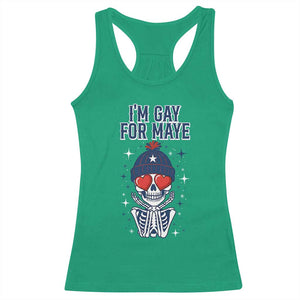 I Am Gay For Maye Racerback Tank Top Funny QB Football Fan Gift TS12 Irish Green Print Your Wear