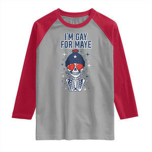 I Am Gay For Maye Raglan Shirt Funny QB Football Fan Gift TS12 Sport Gray Red Print Your Wear