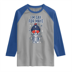 I Am Gay For Maye Raglan Shirt Funny QB Football Fan Gift TS12 Sport Gray Royal Print Your Wear
