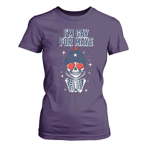 I Am Gay For Maye T Shirt For Women Funny QB Football Fan Gift TS12 Purple Print Your Wear