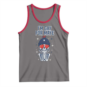 I Am Gay For Maye Tank Top Funny QB Football Fan Gift TS12 Deep Heather Red Print Your Wear