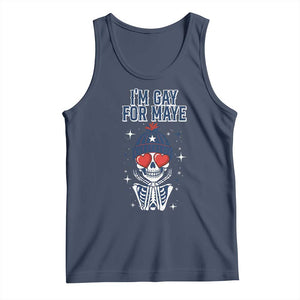 I Am Gay For Maye Tank Top Funny QB Football Fan Gift TS12 Navy Print Your Wear