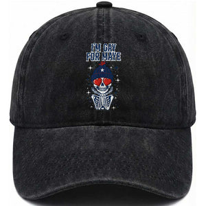 I Am Gay For Maye Washed Cotton Baseball Cap Funny QB Football Fan Gift TS12 Print Your Wear