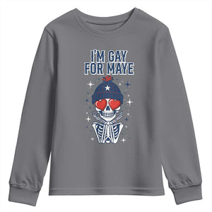 I Am Gay For Maye Youth Sweatshirt Funny QB Football Fan Gift TS12 Charcoal Print Your Wear
