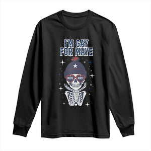 I Am Gay For Maye Long Sleeve Shirt Funny Quarterback Football Fan TS12 Black Print Your Wear
