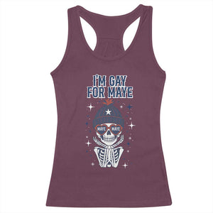 I Am Gay For Maye Racerback Tank Top Funny QB Sport Fan TS12 Maroon Print Your Wear