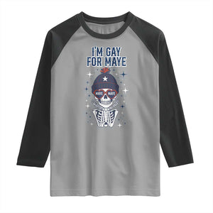 I Am Gay For Maye Raglan Shirt Funny QB Sport Fan TS12 Sport Gray Black Print Your Wear