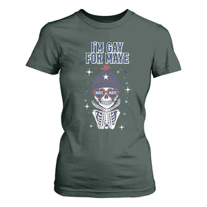 I Am Gay For Maye T Shirt For Women Funny QB Sport Fan TS12 Dark Forest Green Print Your Wear
