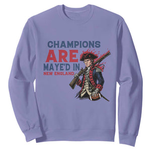 Champions Are Maye'd In New England Sweatshirt Funny QB Football Fan TS12 Violet Print Your Wear