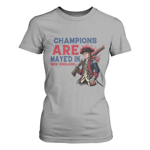 Champions Are Maye'd In NE T Shirt For Women Funny QB Sport Fan TS12 Sport Gray Print Your Wear