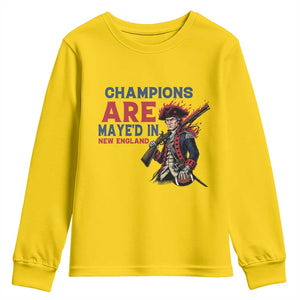 Champions Are Maye'd In NE Youth Sweatshirt Funny QB Sport Fan TS12 Daisy Print Your Wear