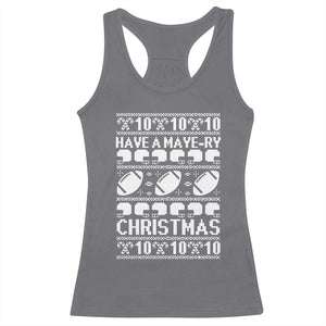 Have A Maye Ry Christmas Racerback Tank Top Funny Football Lover Xmas Gift TS12 Charcoal Print Your Wear