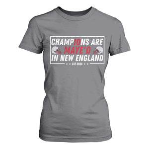 Champions Are Maye'd In NE T Shirt For Women FB Lover Gift TS12 Charcoal Print Your Wear