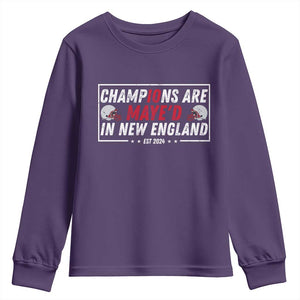 Champions Are Maye'd In NE Youth Sweatshirt FB Lover Gift TS12 Purple Print Your Wear