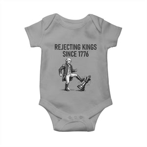 Rejecting Kings Since 1776 Baby Onesie Funny George Washington TS12 Sport Gray Print Your Wear