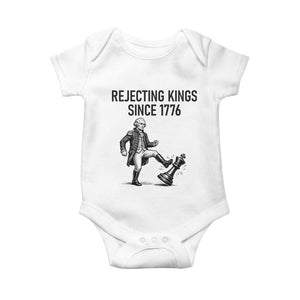 Rejecting Kings Since 1776 Baby Onesie Funny George Washington TS12 White Print Your Wear