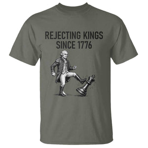 Rejecting Kings Since 1776 T Shirt Funny George Washington TS12 Military Green Print Your Wear