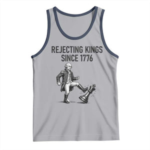 Rejecting Kings Since 1776 Tank Top Funny George Washington TS12 Athletic Heather Navy Print Your Wear