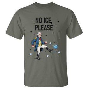 Funny George Washington T Shirt No Ice Please TS12 Military Green Print Your Wear