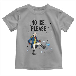 Funny George Washington Toddler T Shirt No Ice Please TS12 Sport Gray Print Your Wear