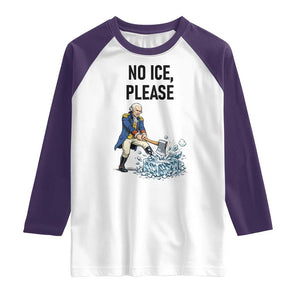Funny George Washington Political Anti Ice Gift Raglan Shirt TS12 White Purple Print Your Wear