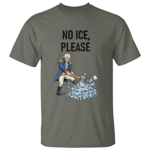 Funny George Washington Political Anti Ice Gift T Shirt TS12 Military Green Print Your Wear